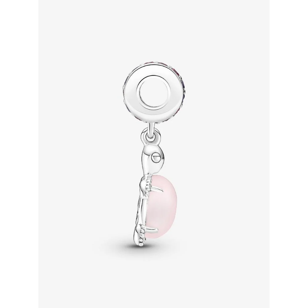 Pandora Silver Murano Glass Pink Sea Turtle Dangle Charm - Image 4