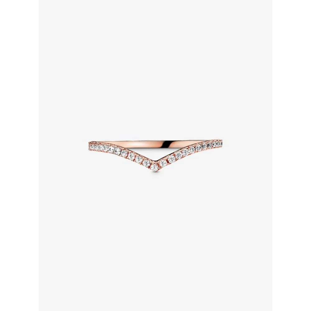 Pandora
Rose Gold Plated Sparkling Wishbone Ring - Image 4