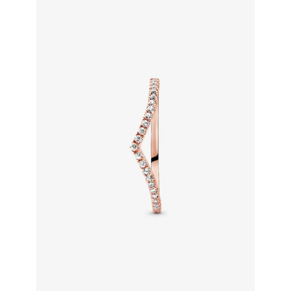 Pandora
Rose Gold Plated Sparkling Wishbone Ring - Image 5