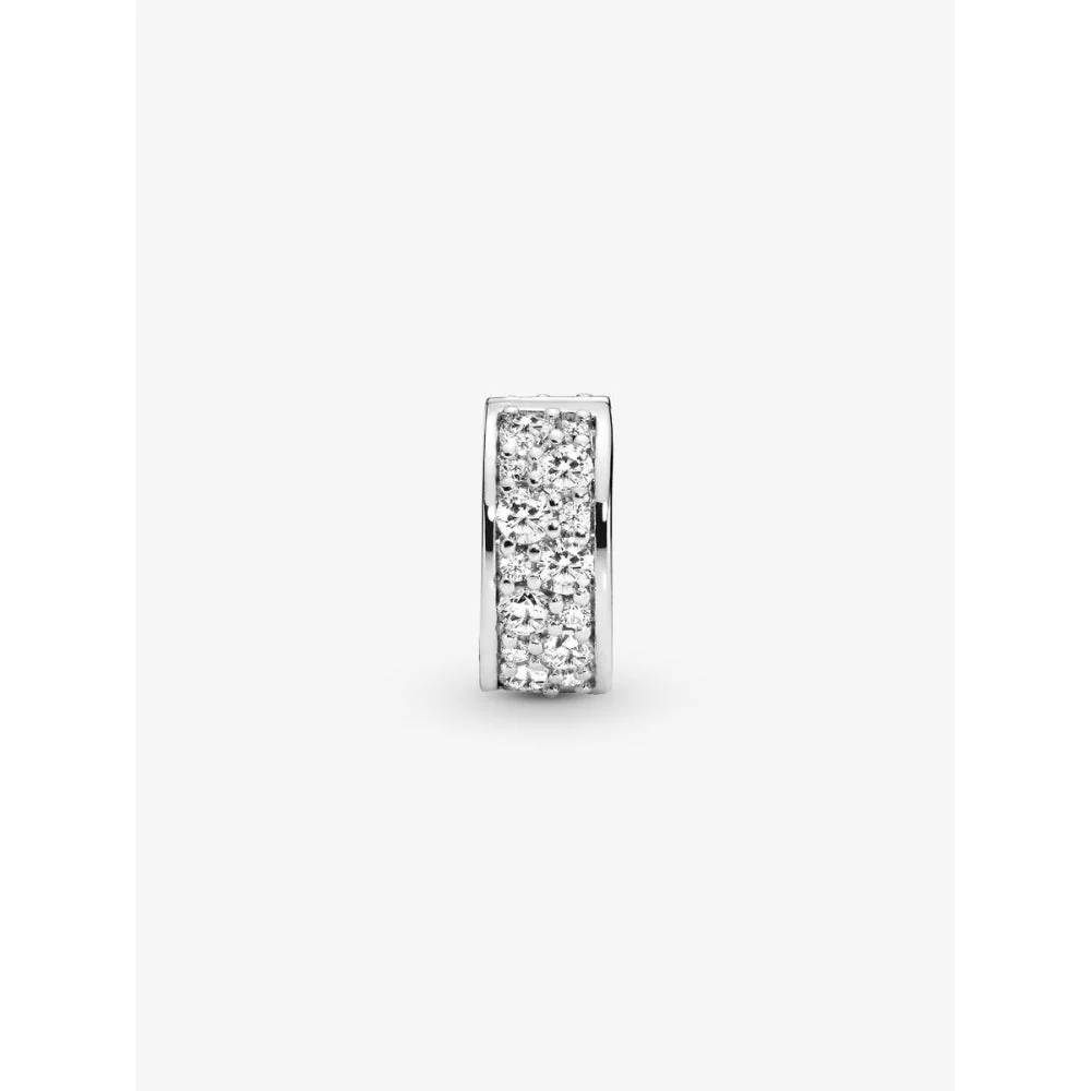 Pandora Silver Clear Pave Clip Charm - Image 4