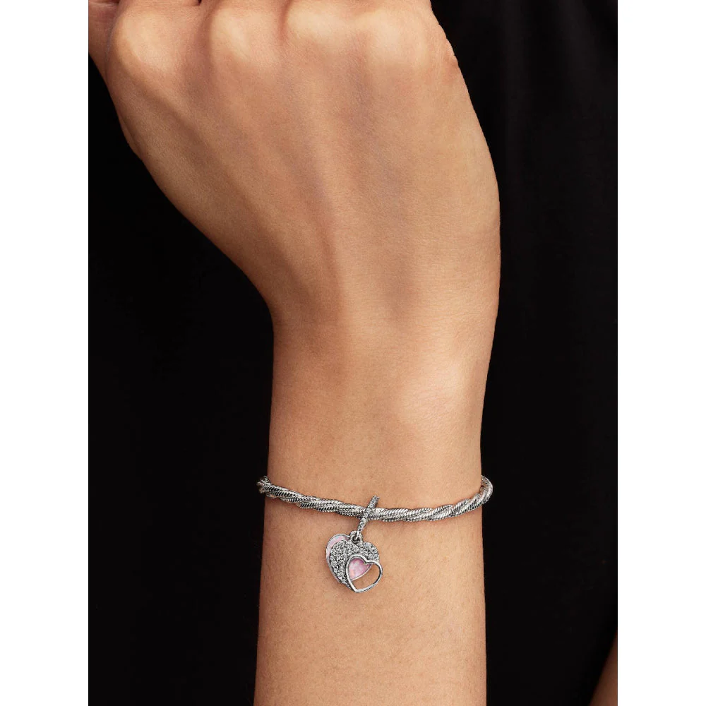 Pandora Silver Beautiful Mother Double Dangle Charm - Image 2