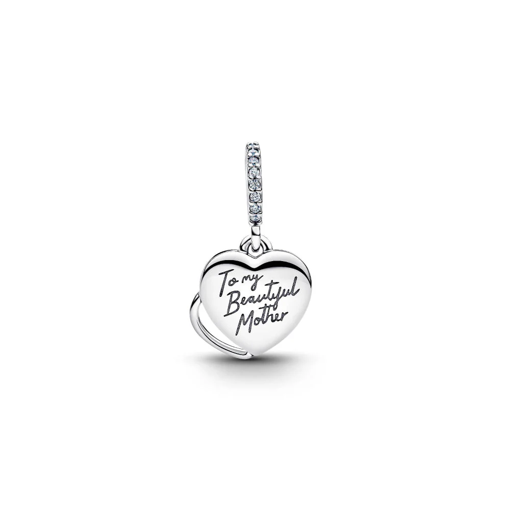 Pandora Silver Beautiful Mother Double Dangle Charm - Image 6