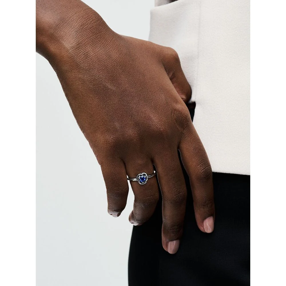 Pandora Silver September Birthstone Eternity Circle Ring - Image 3