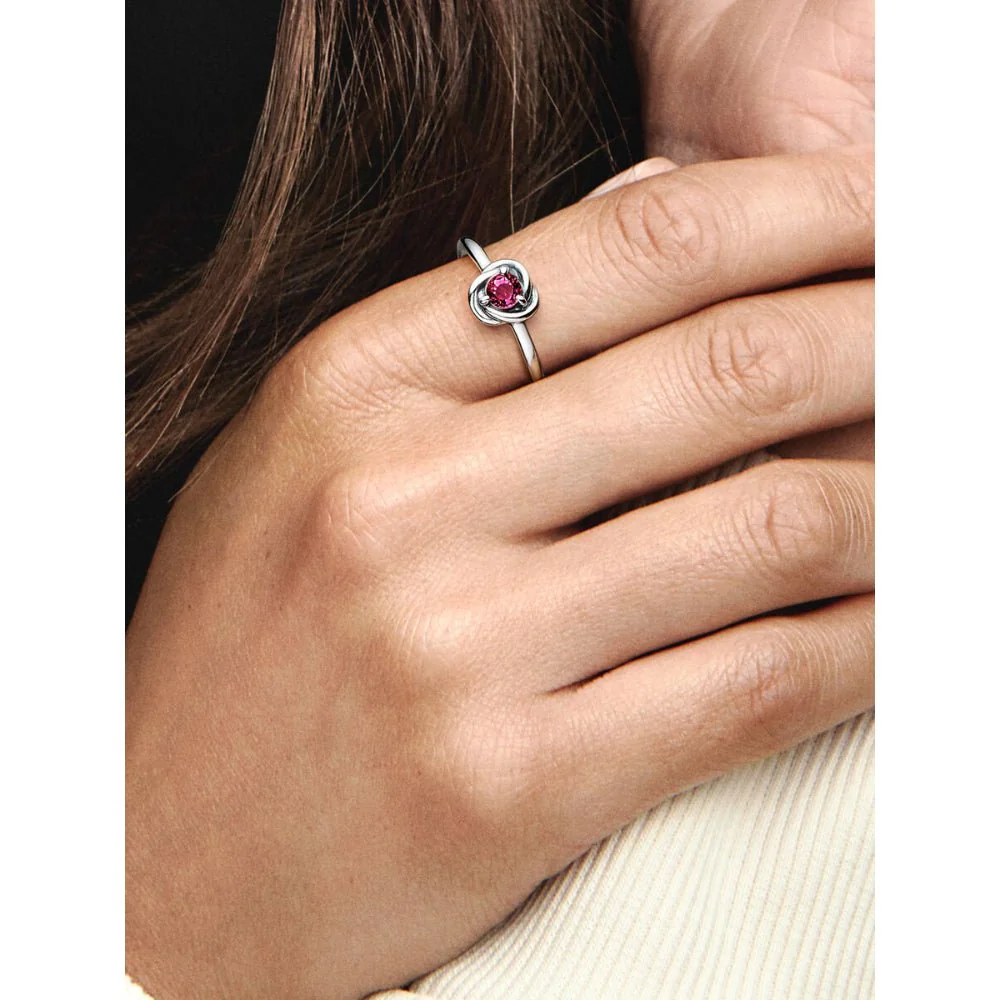 Pandora Silver October Birthstone Eternity Circle Ring - Image 2