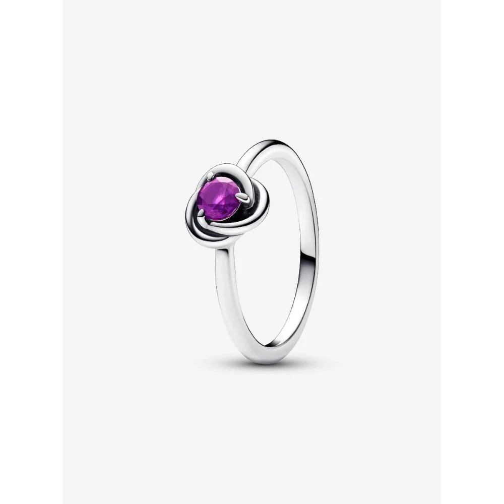 Pandora Silver February Birthstone Eternity Circle Ring