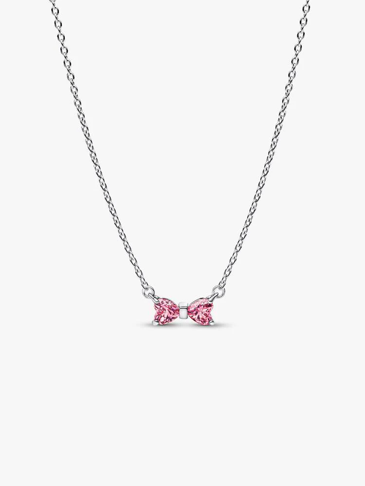 Pandora Silver Bow Pendant Necklace
