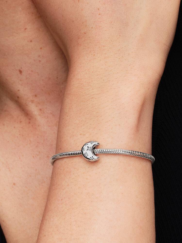 Pandora Silver Crescent Moon Charm - Image 3