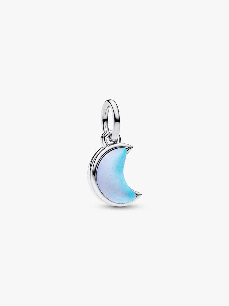 Pandora Silver Crescent Moon Double Dangle Charm