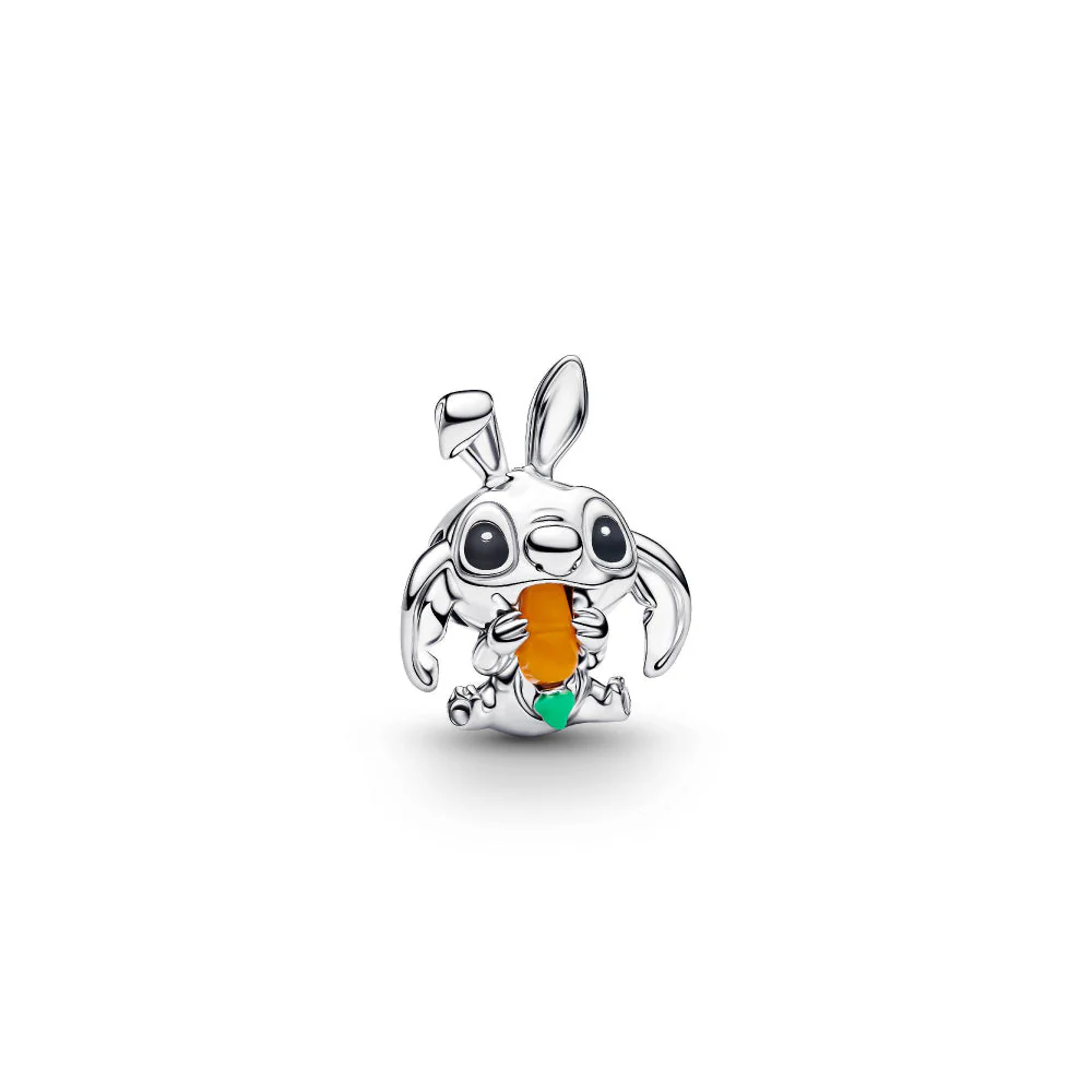 Pandora Silver Disney Stitch Easter Bunny Charm