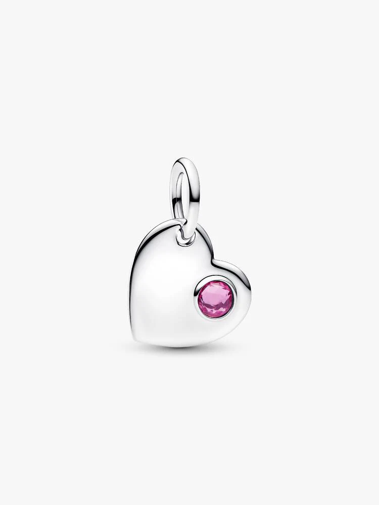 Pandora Silver Engravable Heart Dangle Charm - Image 3