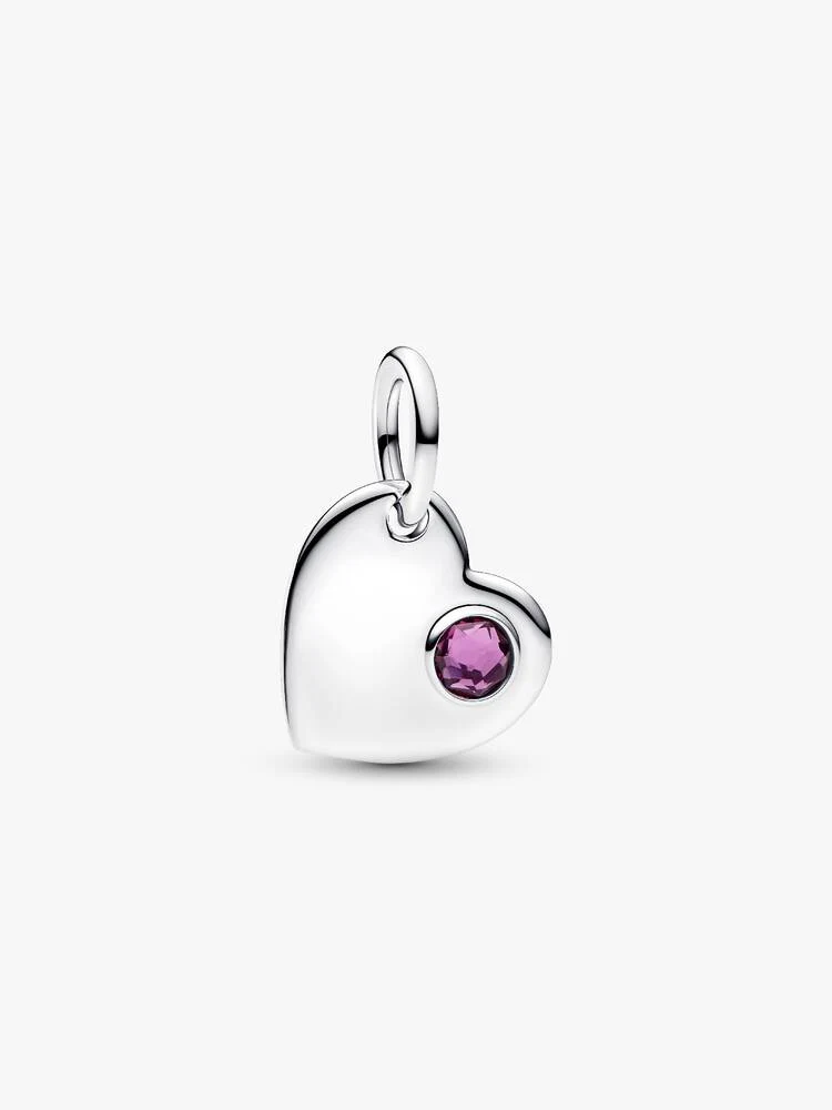 Pandora Silver Engravable Heart Dangle Charm - Image 4