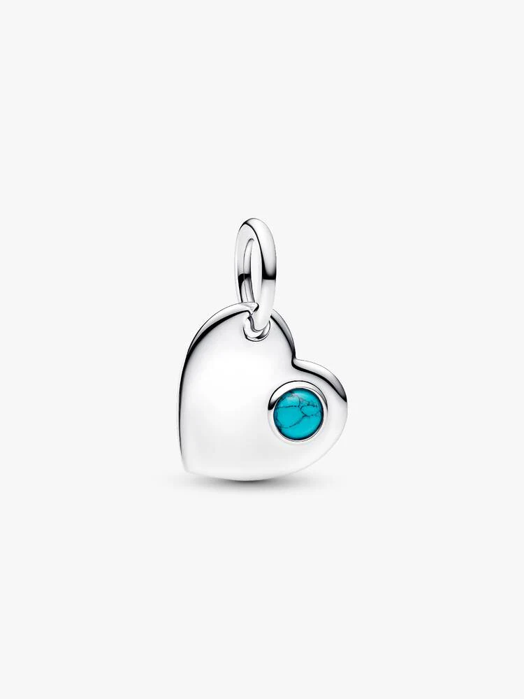 Pandora Silver Engravable Heart Dangle Charm - Image 6