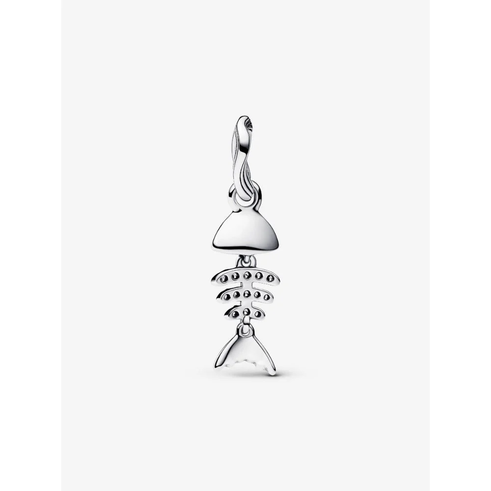 Pandora Silver Turquoise - Coloured Fishbone Dangle Charm - Image 4