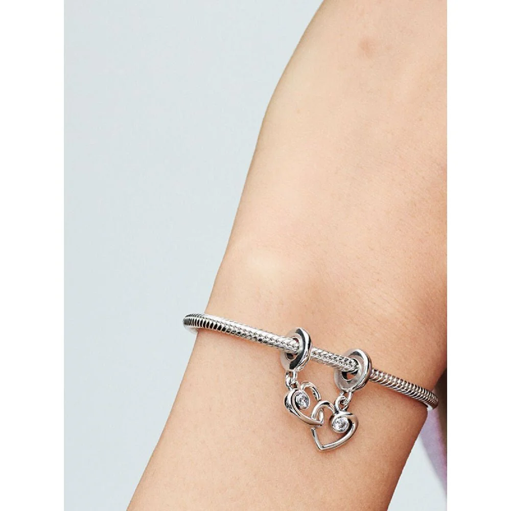 Pandora Silver Forever & Always Splittable Dangle Charm - Image 2