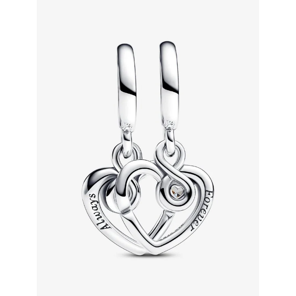 Pandora Silver Forever & Always Splittable Dangle Charm - Image 4