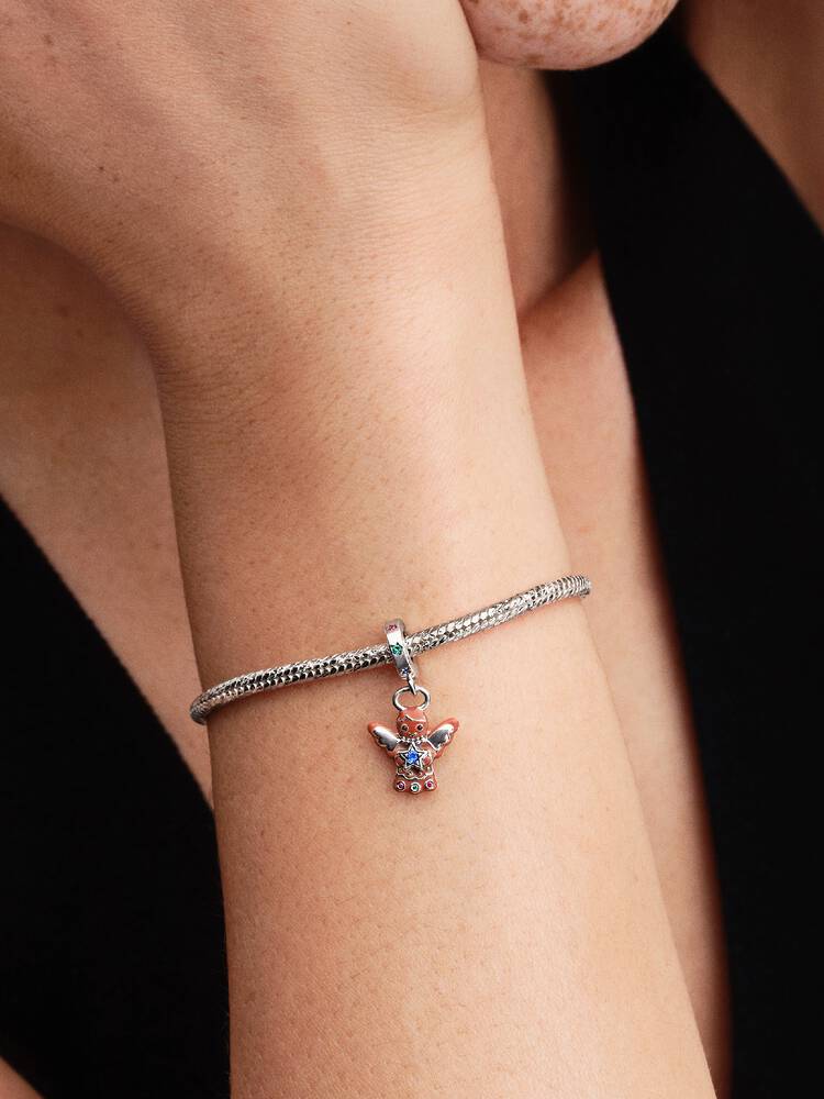 Pandora Silver Gingerbread Angel Dangle Charm - Image 3