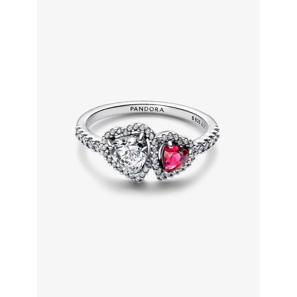 Pandora Silver Halo Hearts Ring - Image 5