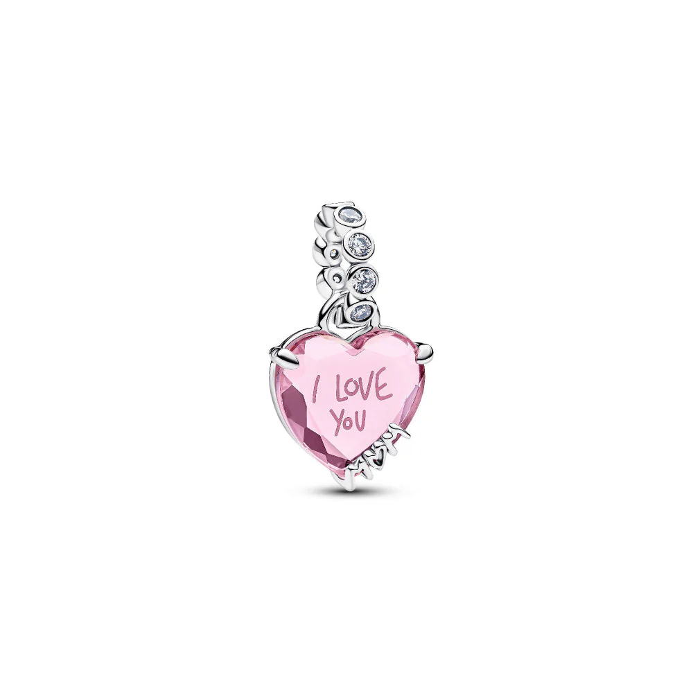 Pandora Silver I Love You Mom Dangle Charm