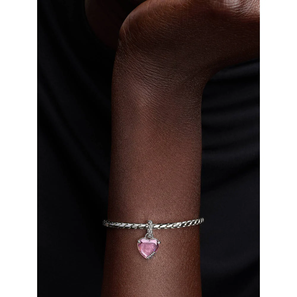 Pandora Silver I Love You Mom Dangle Charm - Image 4