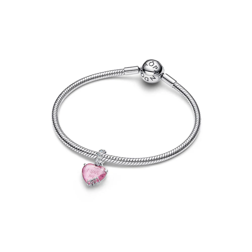 Pandora Silver I Love You Mom Dangle Charm - Image 6