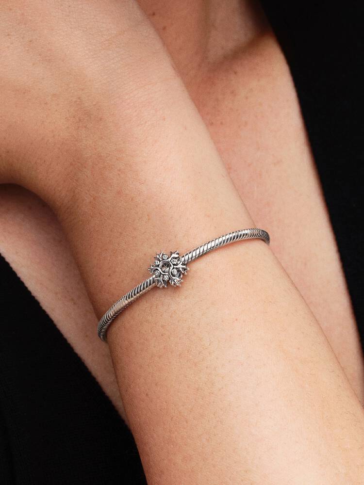 Pandora Silver Snowflake Charm - Image 3
