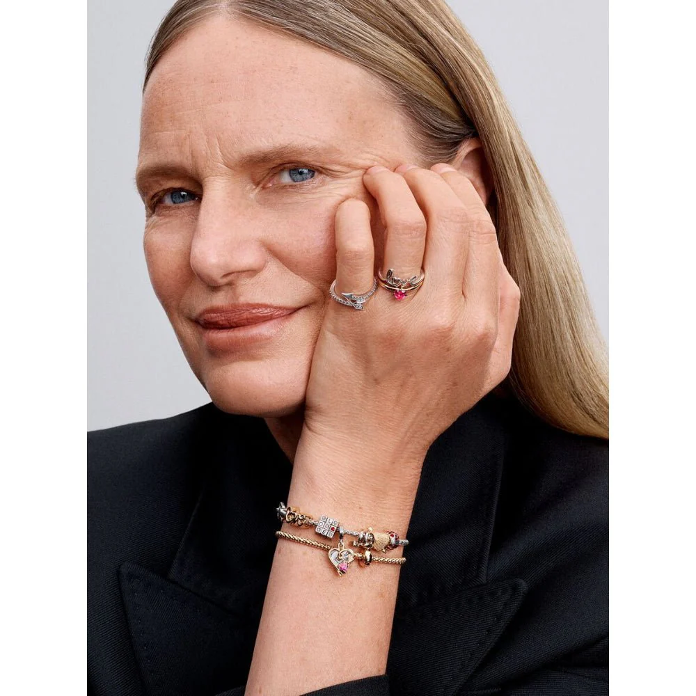 Pandora Silver Sparkling Arrow Ring - Image 4