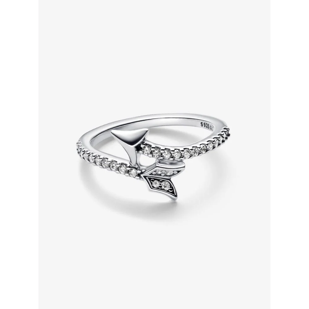 Pandora Silver Sparkling Arrow Ring - Image 5