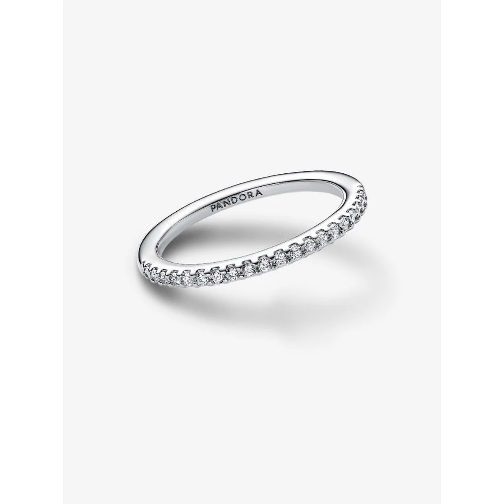 Pandora Silver Sparkling Band Ring - Image 6