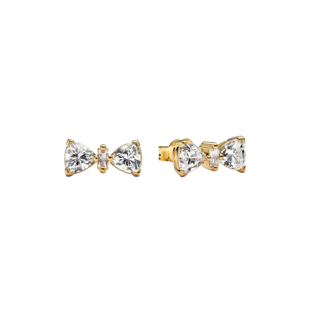 Pandora
Gold Plated Sparkling Bow Stud Earrings