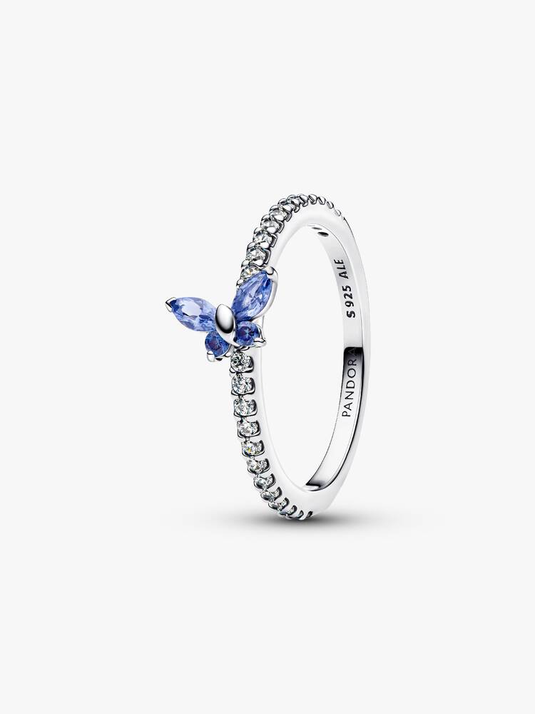 Pandora Silver Sparkling Butterfly Ring - Image 2