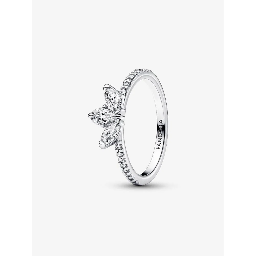Pandora Silver Sparkling Herbarium Cluster Ring