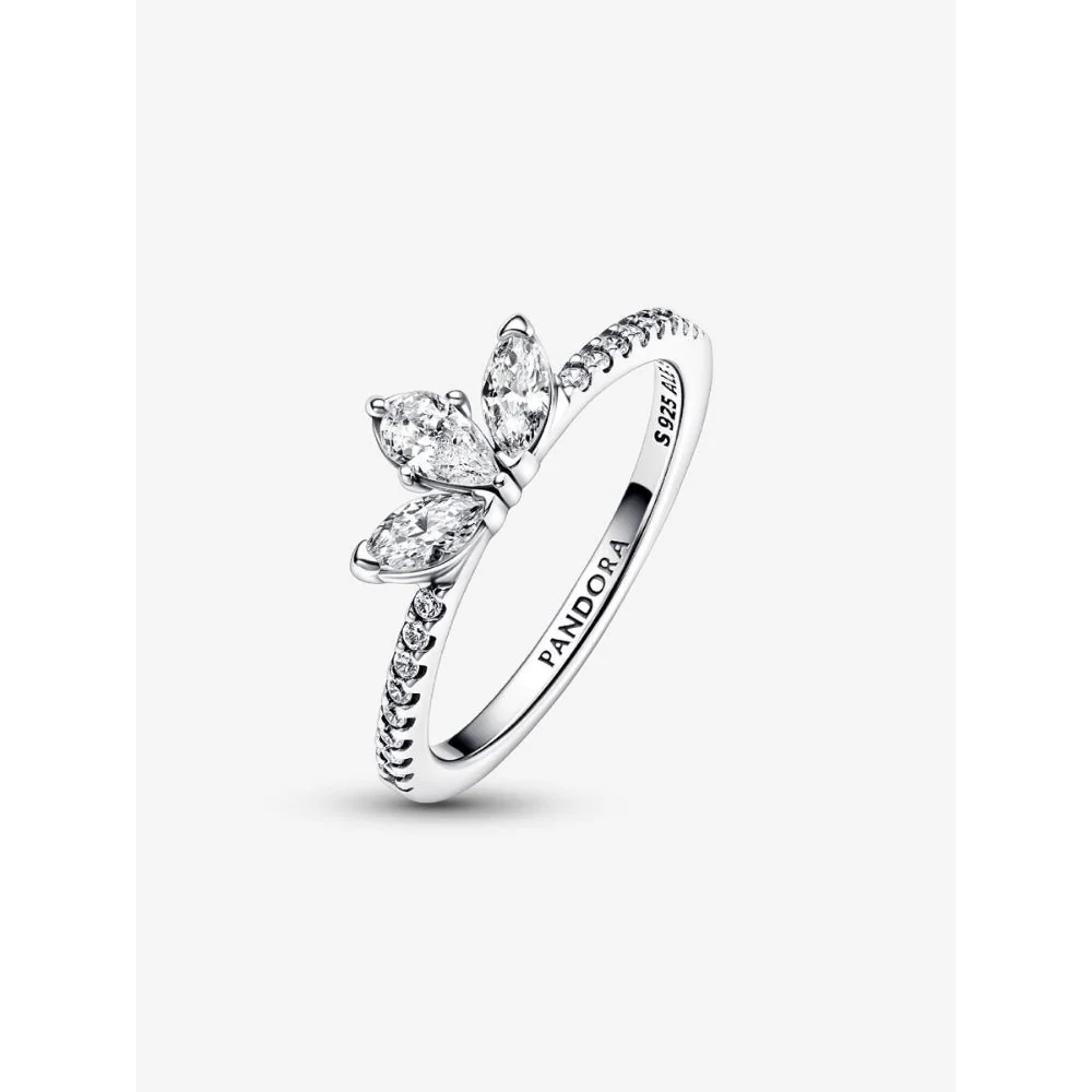 Pandora Silver Sparkling Herbarium Cluster Ring - Image 4