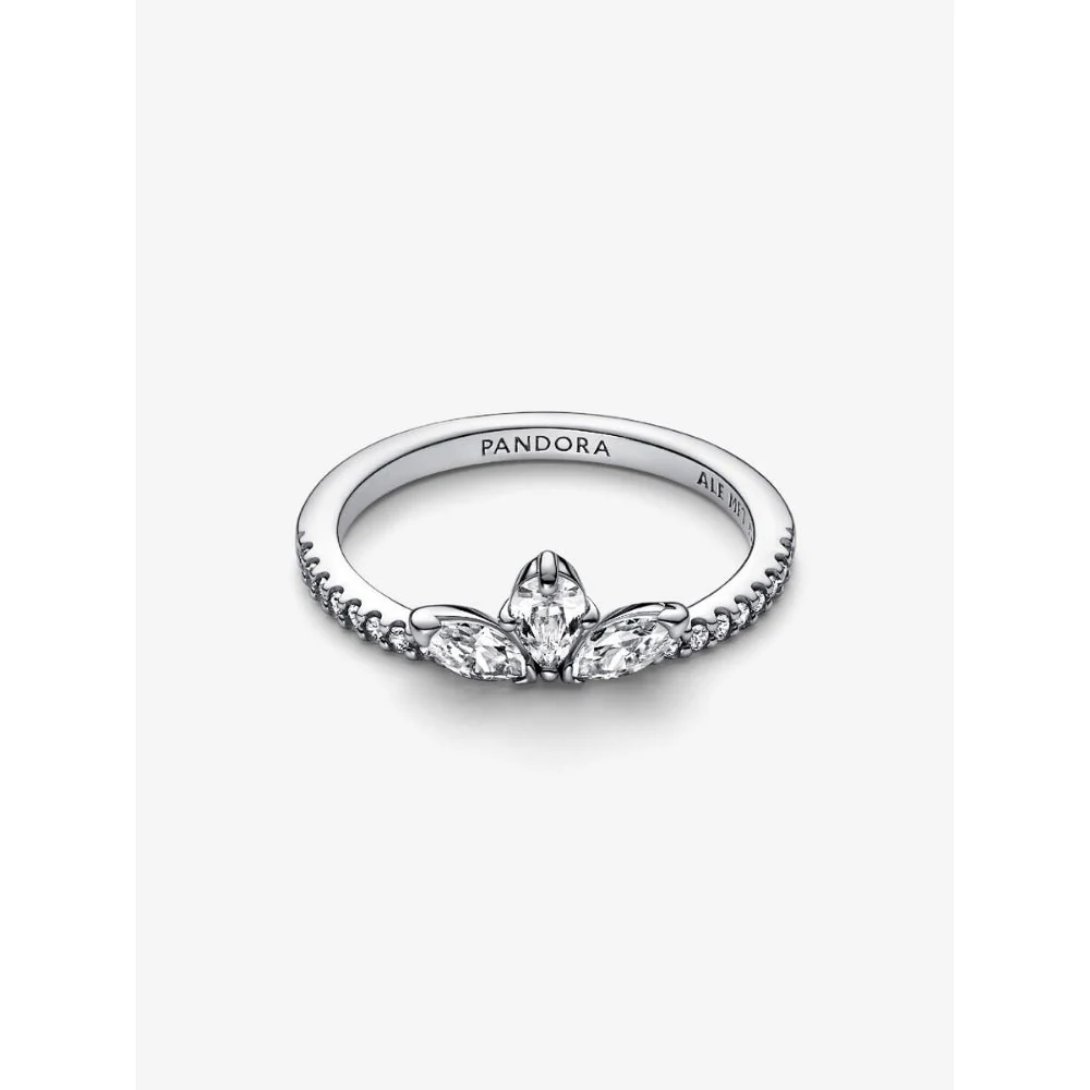 Pandora Silver Sparkling Herbarium Cluster Ring - Image 5