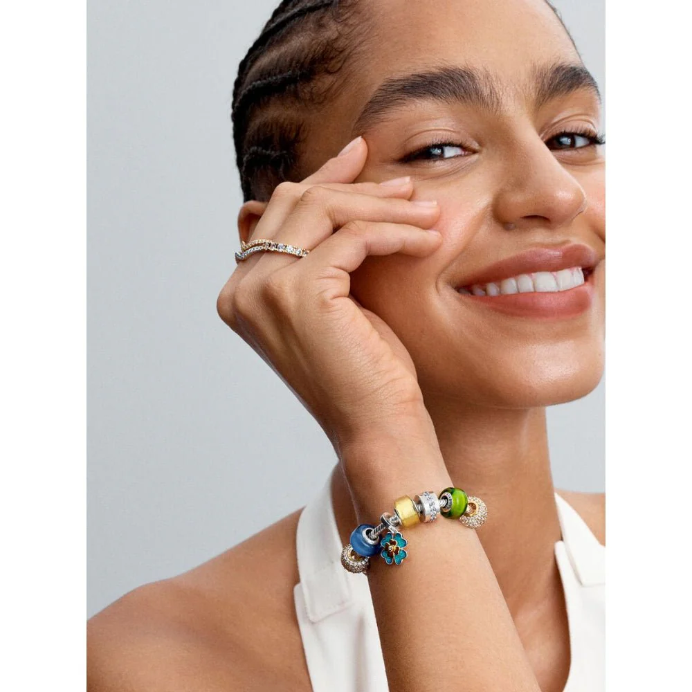 Pandora Silver Sparkling Wave Ring - Image 4