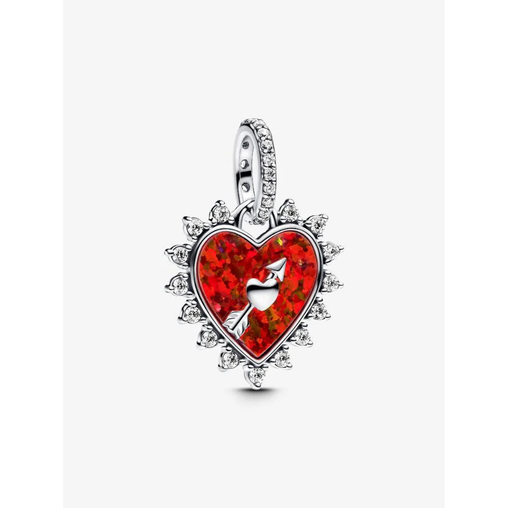 Pandora Silver Spinnable Arrow Heart Dangle Charm
