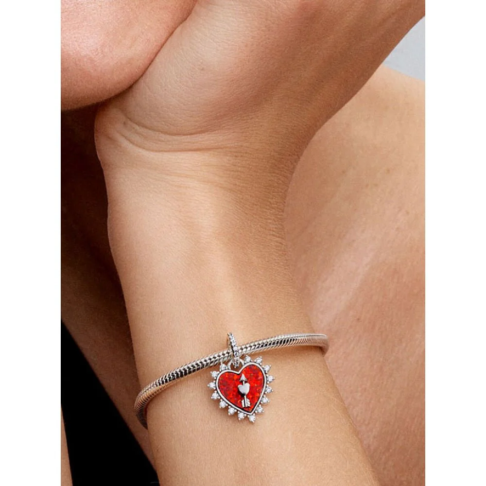 Pandora Silver Spinnable Arrow Heart Dangle Charm - Image 2