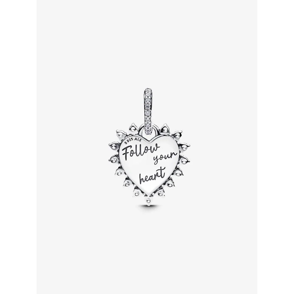 Pandora Silver Spinnable Arrow Heart Dangle Charm - Image 4