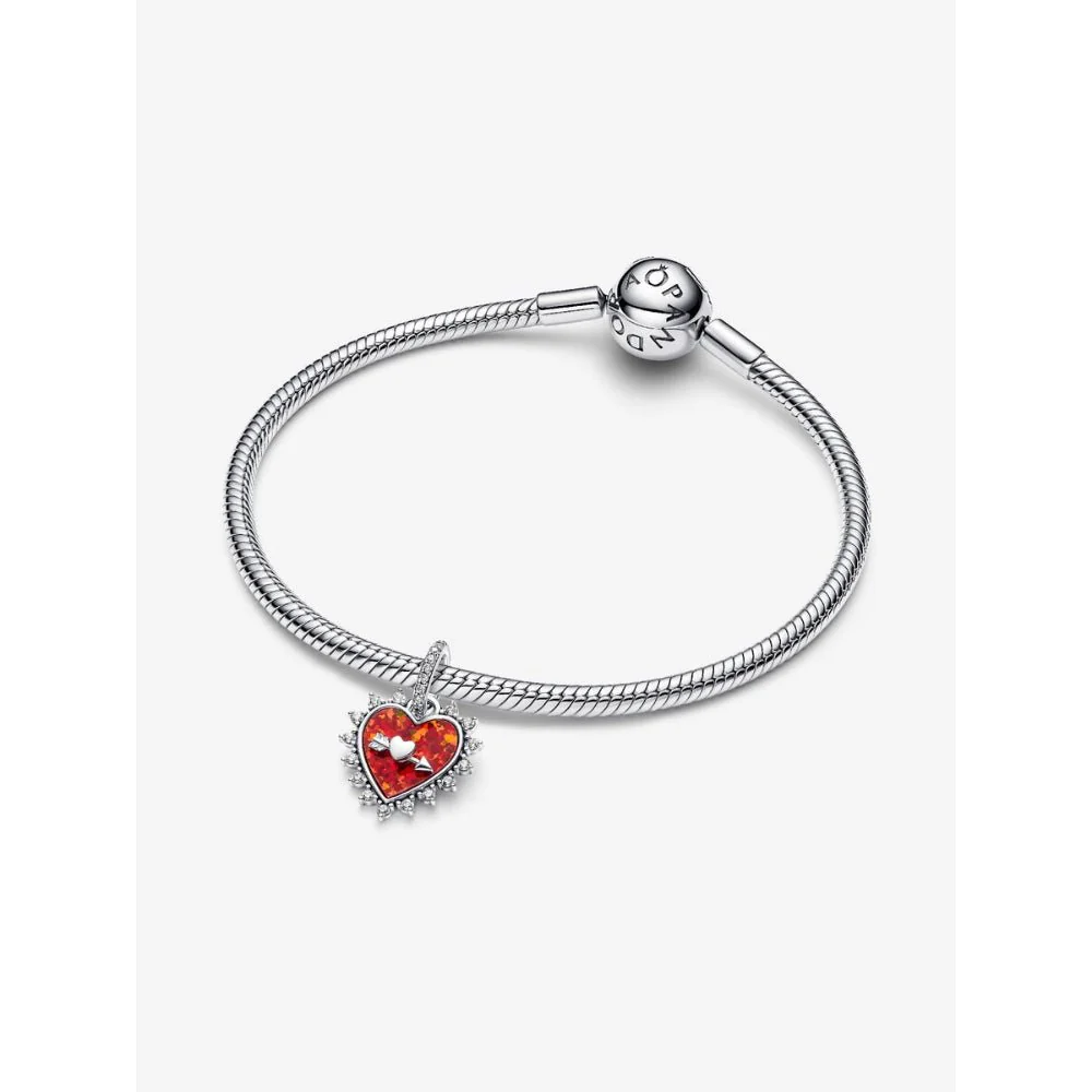 Pandora Silver Spinnable Arrow Heart Dangle Charm - Image 5