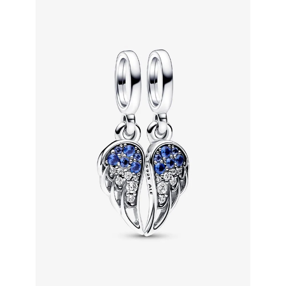 Pandora Silver Sparkling Splitable Angel Wings Dangle Charm