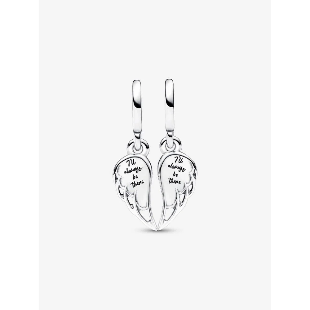 Pandora Silver Sparkling Splitable Angel Wings Dangle Charm - Image 4