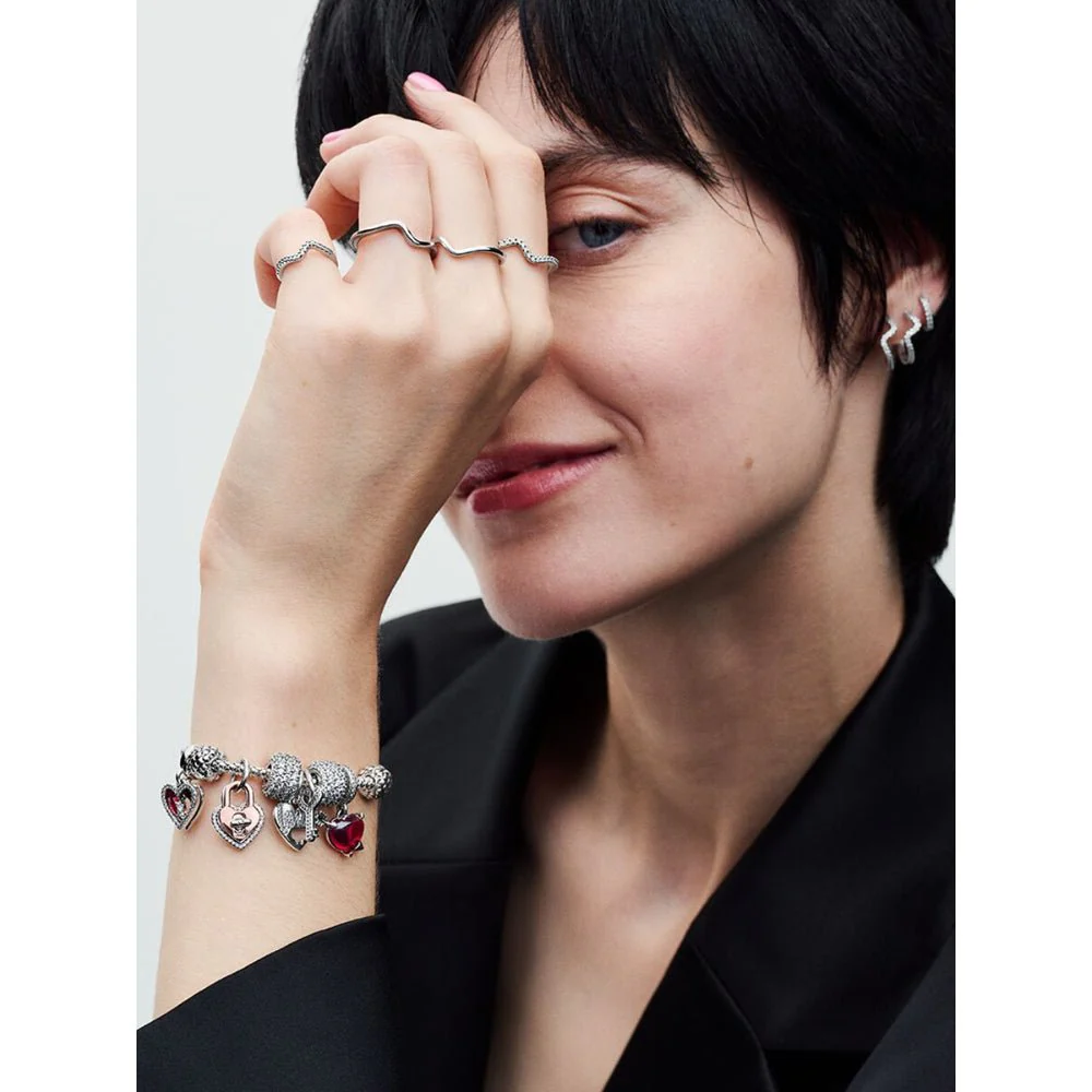 Pandora Silver Studded Chain Bracelet - Image 4
