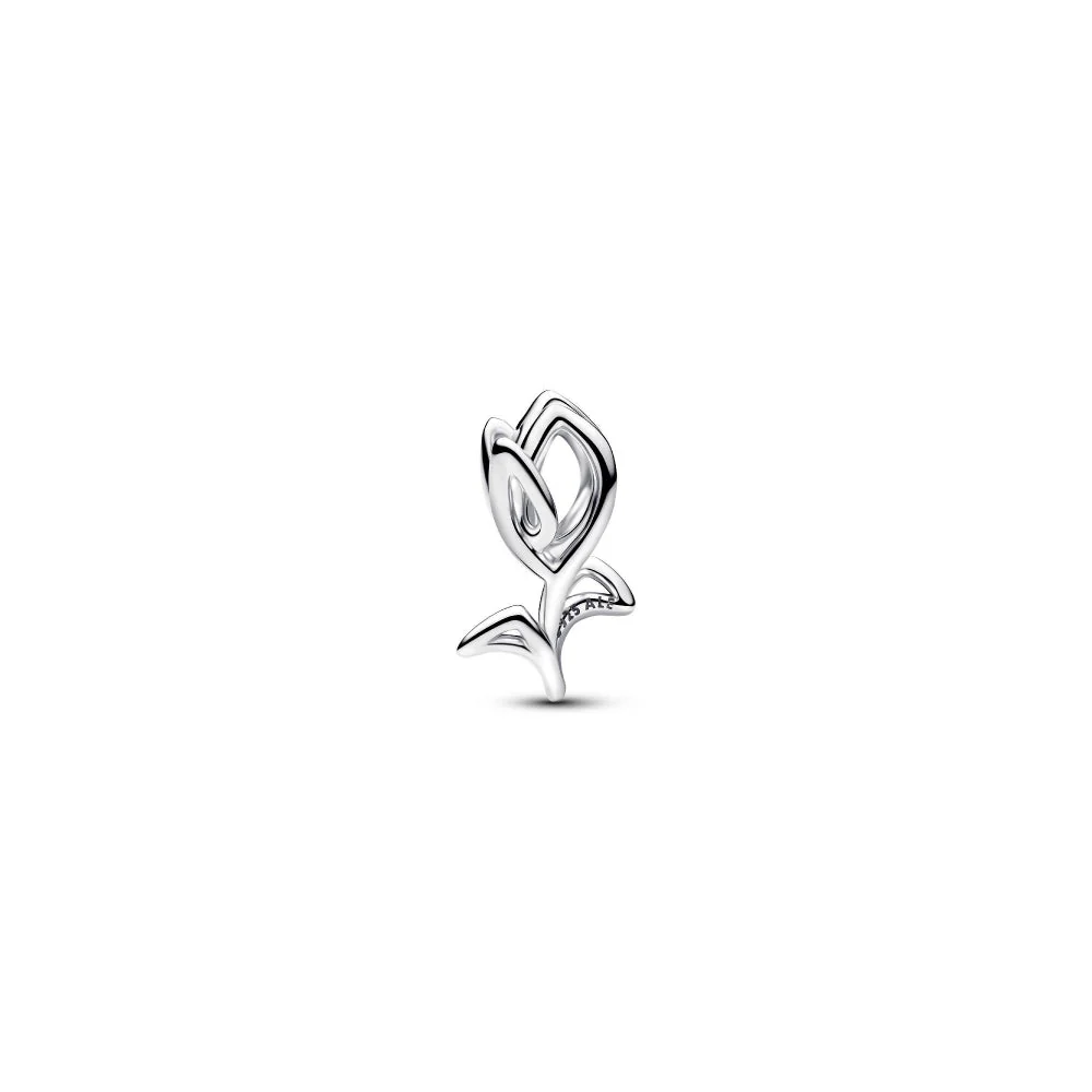 Pandora Silver Tulip Openwork Charm - Image 6