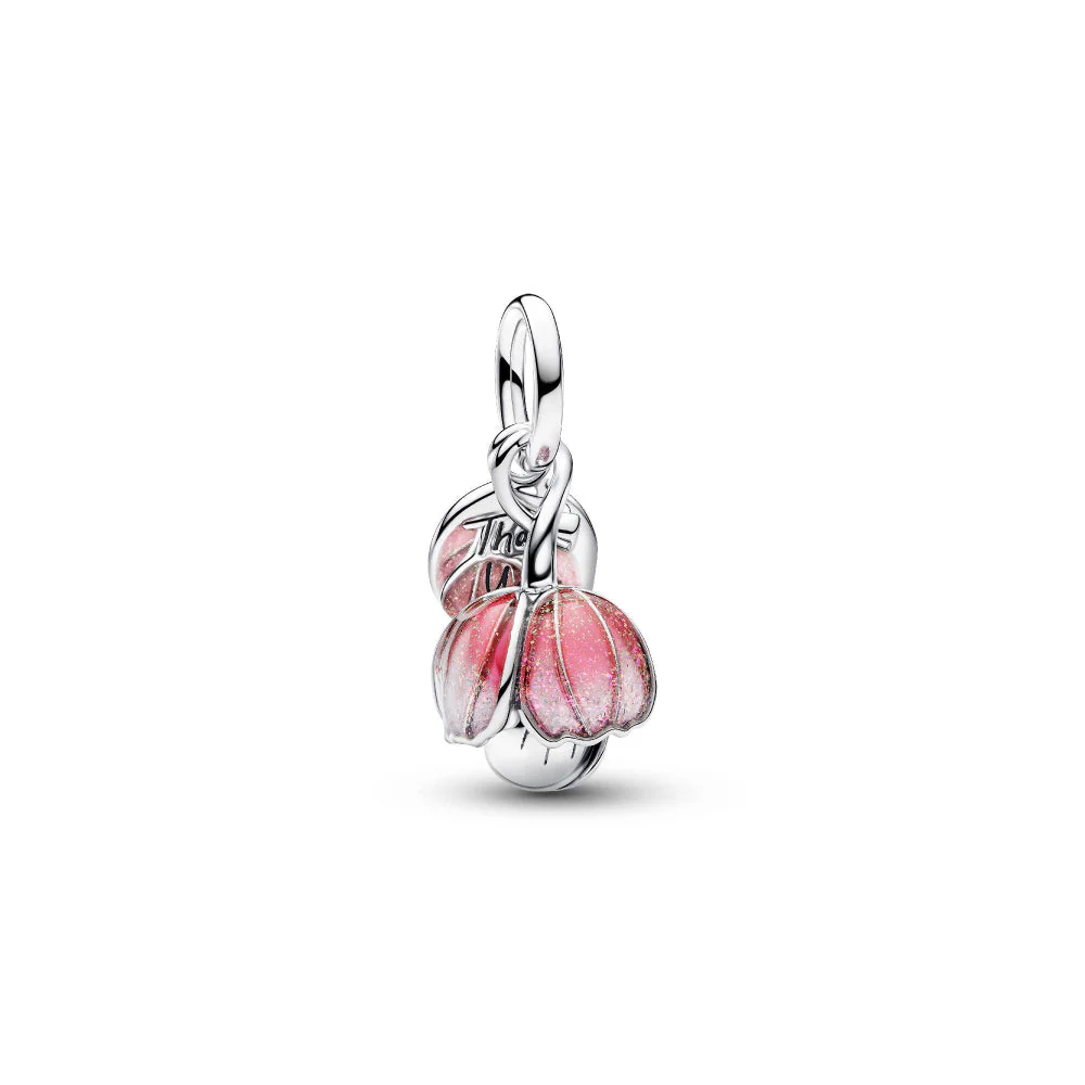 Pandora Silver Two-Tone Blooming Flower Dangle Charm