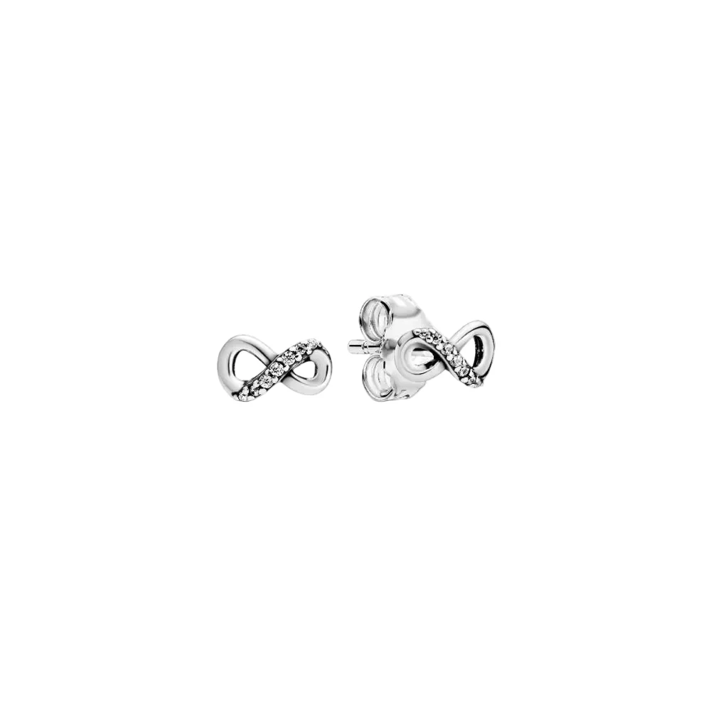 Pandora Silver Sparkling Infinity Stud Earrings