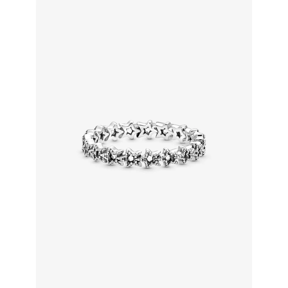 Pandora Silver Band of Asymmetric Stars Ring - Image 4