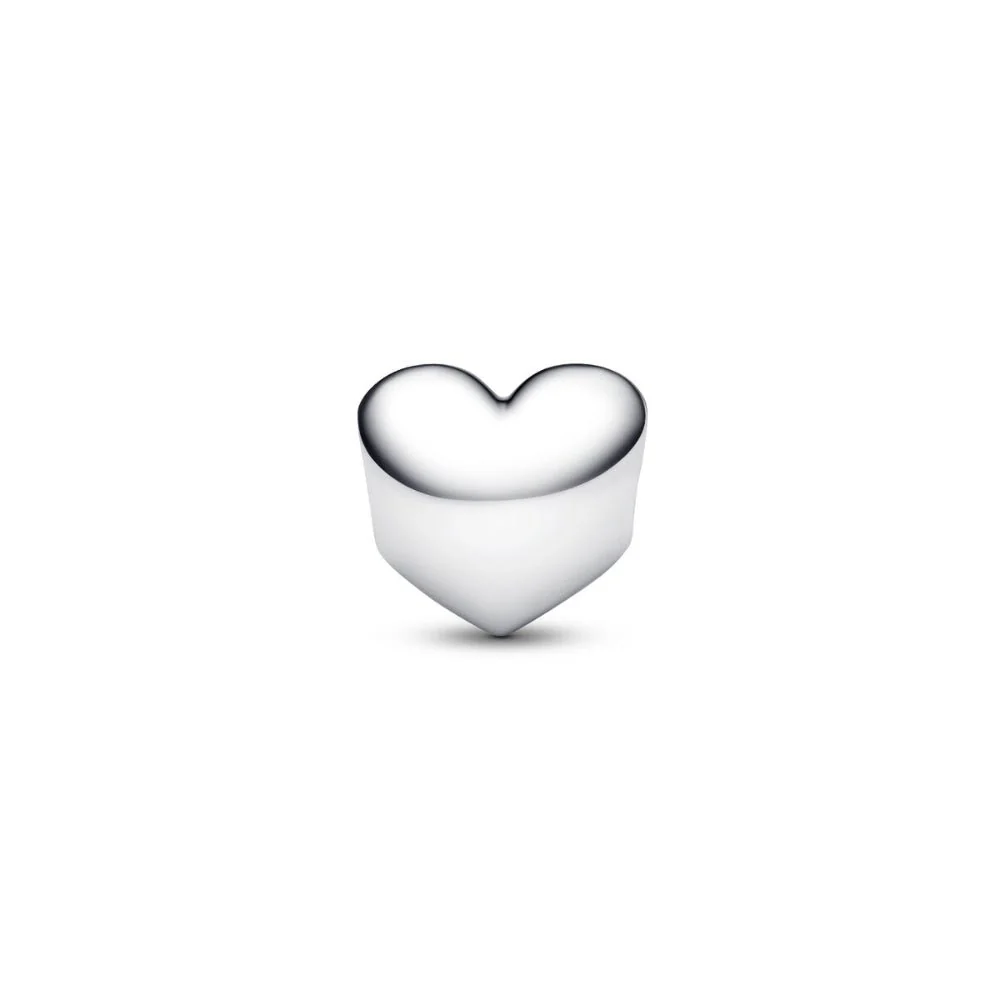 Pandora Moments Silver and Sweet Purple Engravable Heart Crystal Charm - Image 5