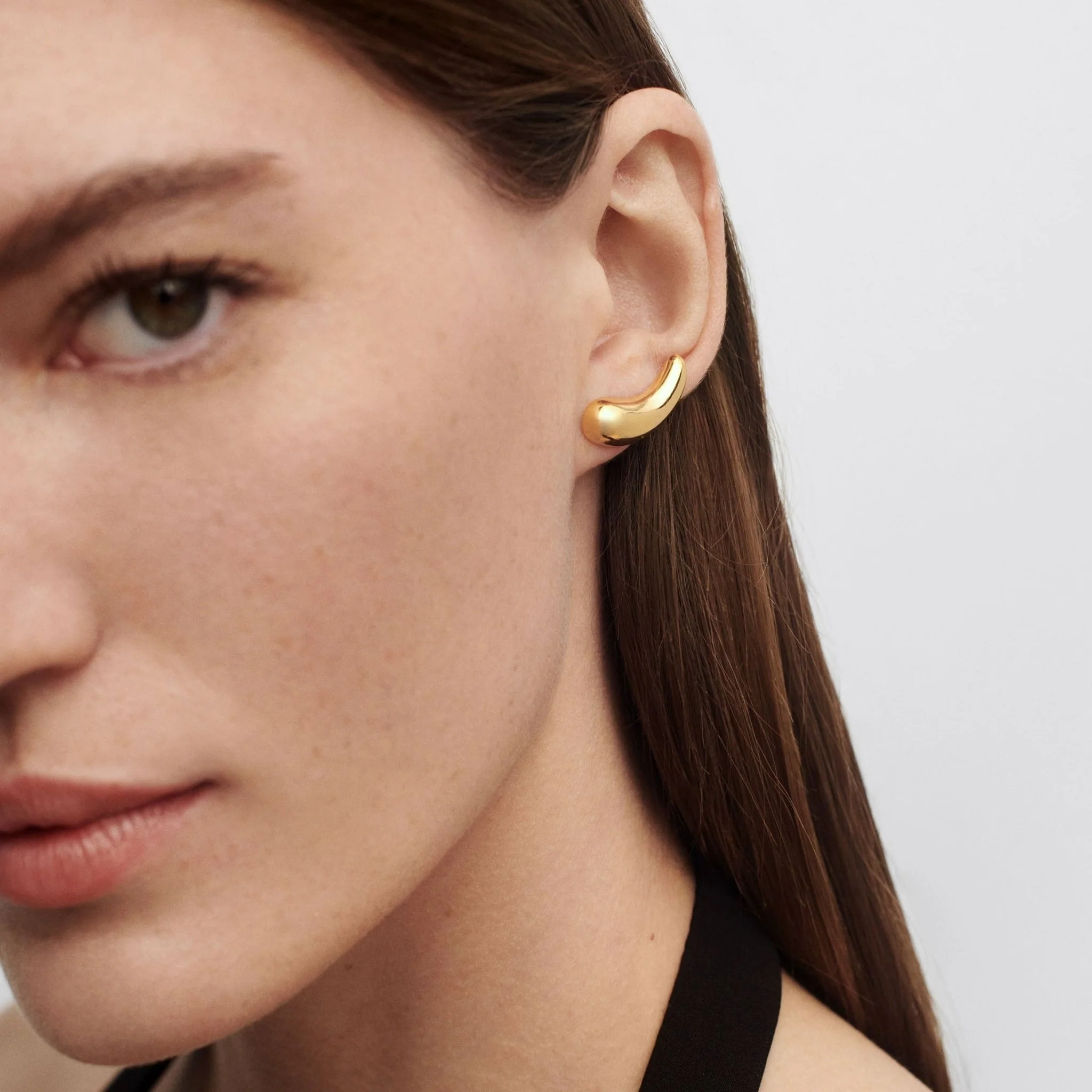 PDPAOLA Gold Aqua Stud Earrings - Image 2