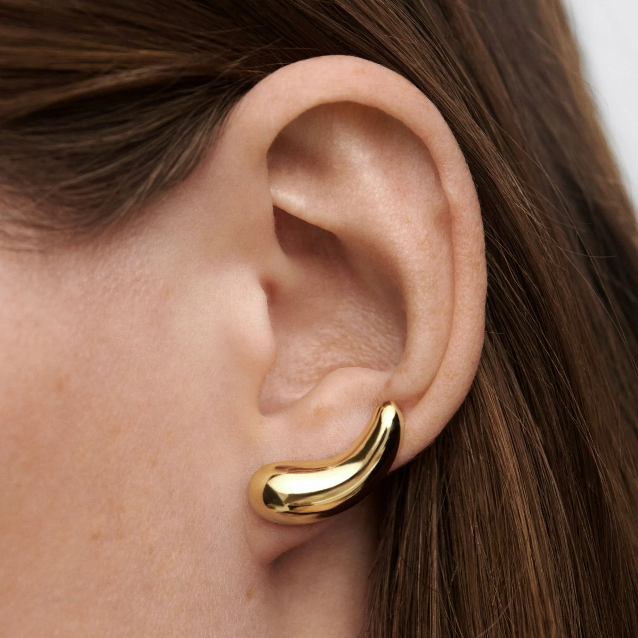 PDPAOLA Gold Aqua Stud Earrings - Image 3
