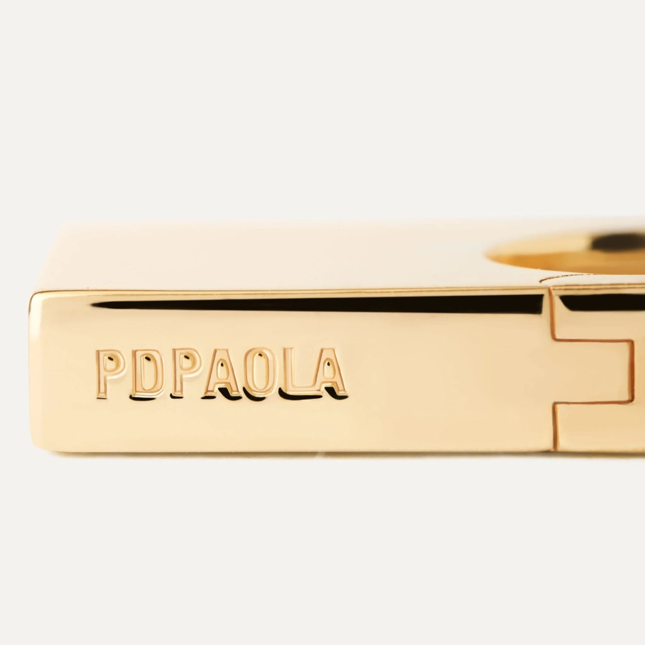 PDPAOLA Gold Chicago Hoop Earrings - Image 5