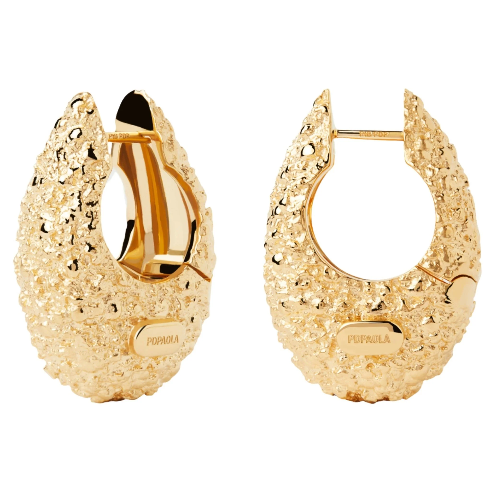 PDPAOLA Gold Marina Hoop Earrings